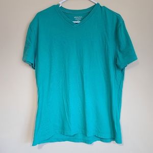 Merona Teal V-Neck Short Sleeve Shirt